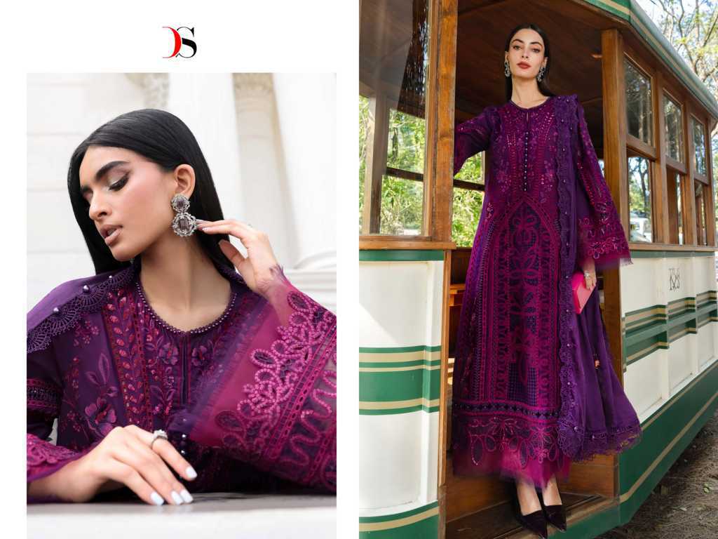 Deepsy Maria B Premium Embroidered Vol 5 Chiffon Cotton Salwar Suit Catalog 6 Pcs (13) Deepsy Maria B Premium Embroidered Vol 5 Chiffon Cotton Salwar Suit Catalog 6 Pcs - Image 14