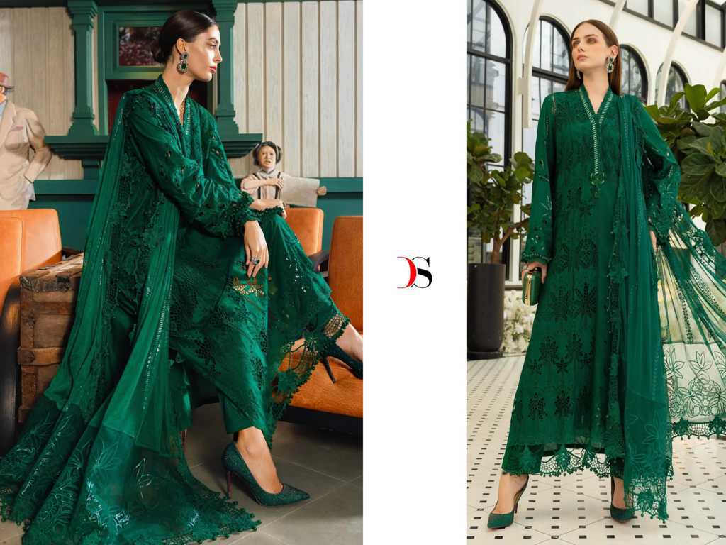 Deepsy Maria B Premium Embroidered Vol 5 Chiffon Cotton Salwar Suit Catalog 6 Pcs (5) Deepsy Maria B Premium Embroidered Vol 5 Chiffon Cotton Salwar Suit Catalog 6 Pcs - Image 6