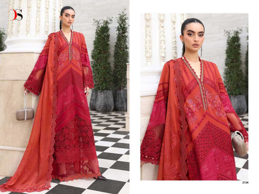 Deepsy Maria B Premium Embroidered Vol 5 Chiffon Cotton Salwar Suit Catalog 6 Pcs (7) Deepsy Maria B Premium Embroidered Vol 5 Chiffon Cotton Salwar Suit Catalog 6 Pcs - Image 8