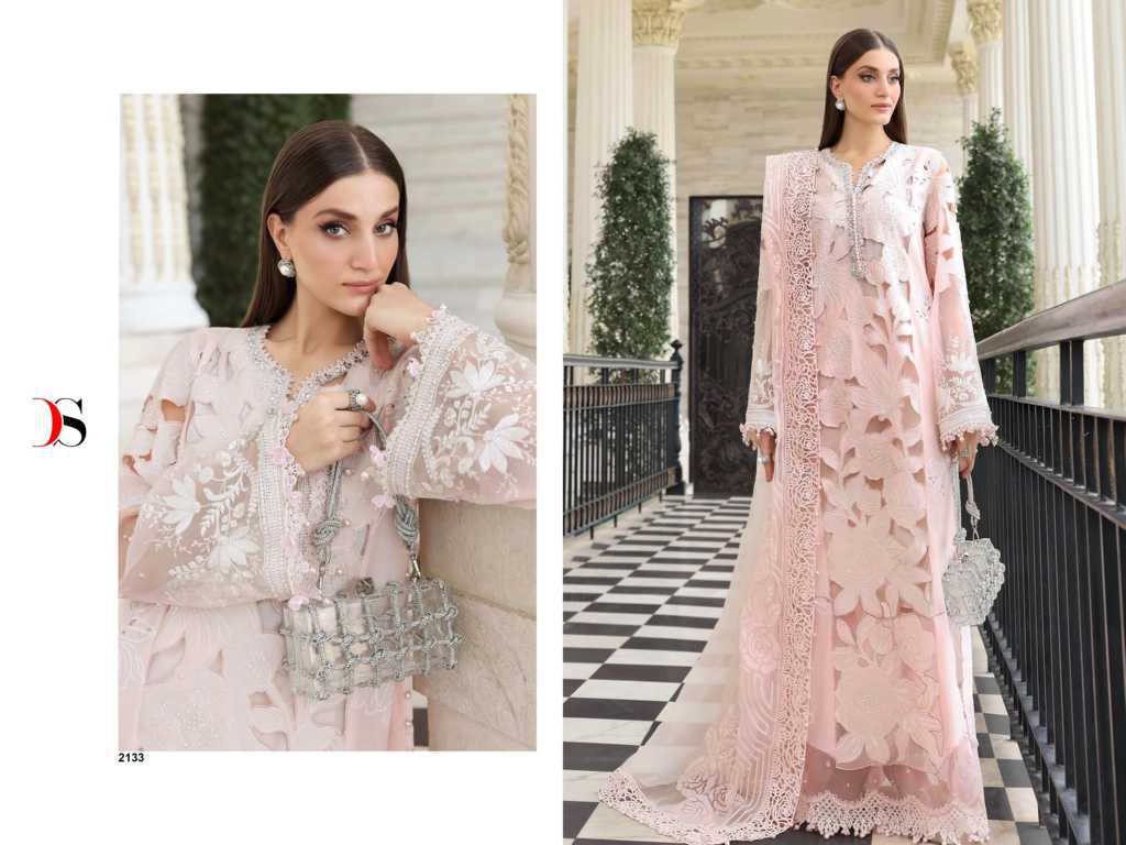 Deepsy Maria B Premium Embroidered Vol 5 Chiffon Cotton Salwar Suit Catalog 6 Pcs (8) Deepsy Maria B Premium Embroidered Vol 5 Chiffon Cotton Salwar Suit Catalog 6 Pcs - Image 9
