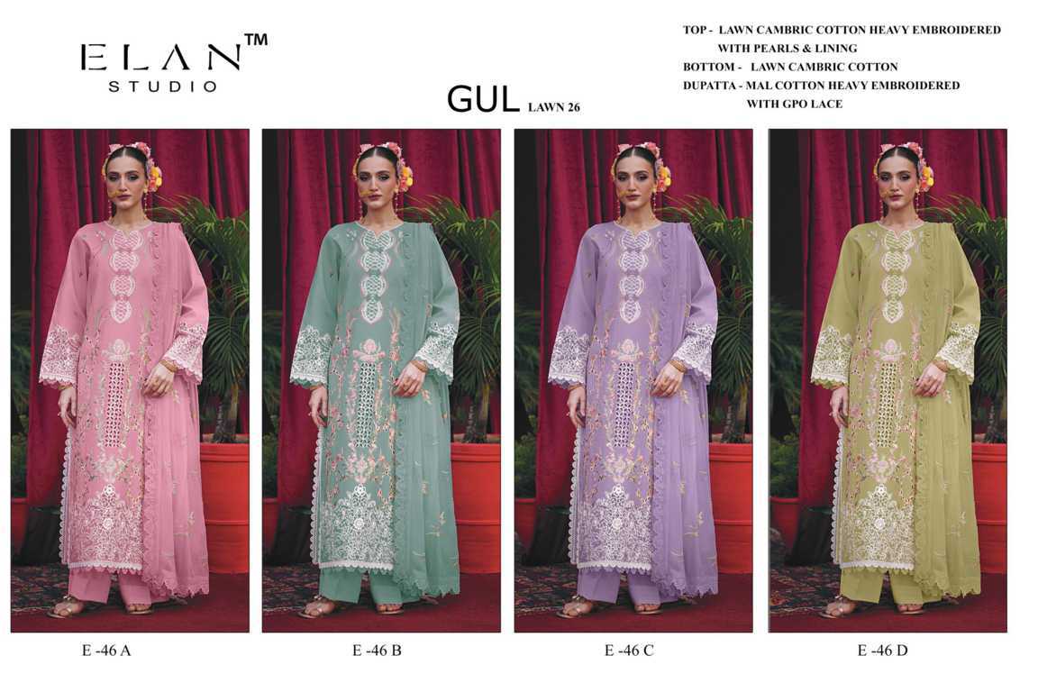 Elan Studio E 46 A-D Cotton Salwar Suit Catalog 4 Pcs (9) Elan Studio E 46 A-D Cotton Salwar Suit Catalog 4 Pcs - Image 10