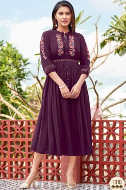 Kadlee Aashmin Vol 2 Rayon Kurti Catalog 6 Pcs