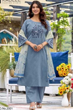 Kadlee Deeva Cotton Kurti with Dupatta Bottom Catalog 5 Pcs 247x371 - Surat Fabrics