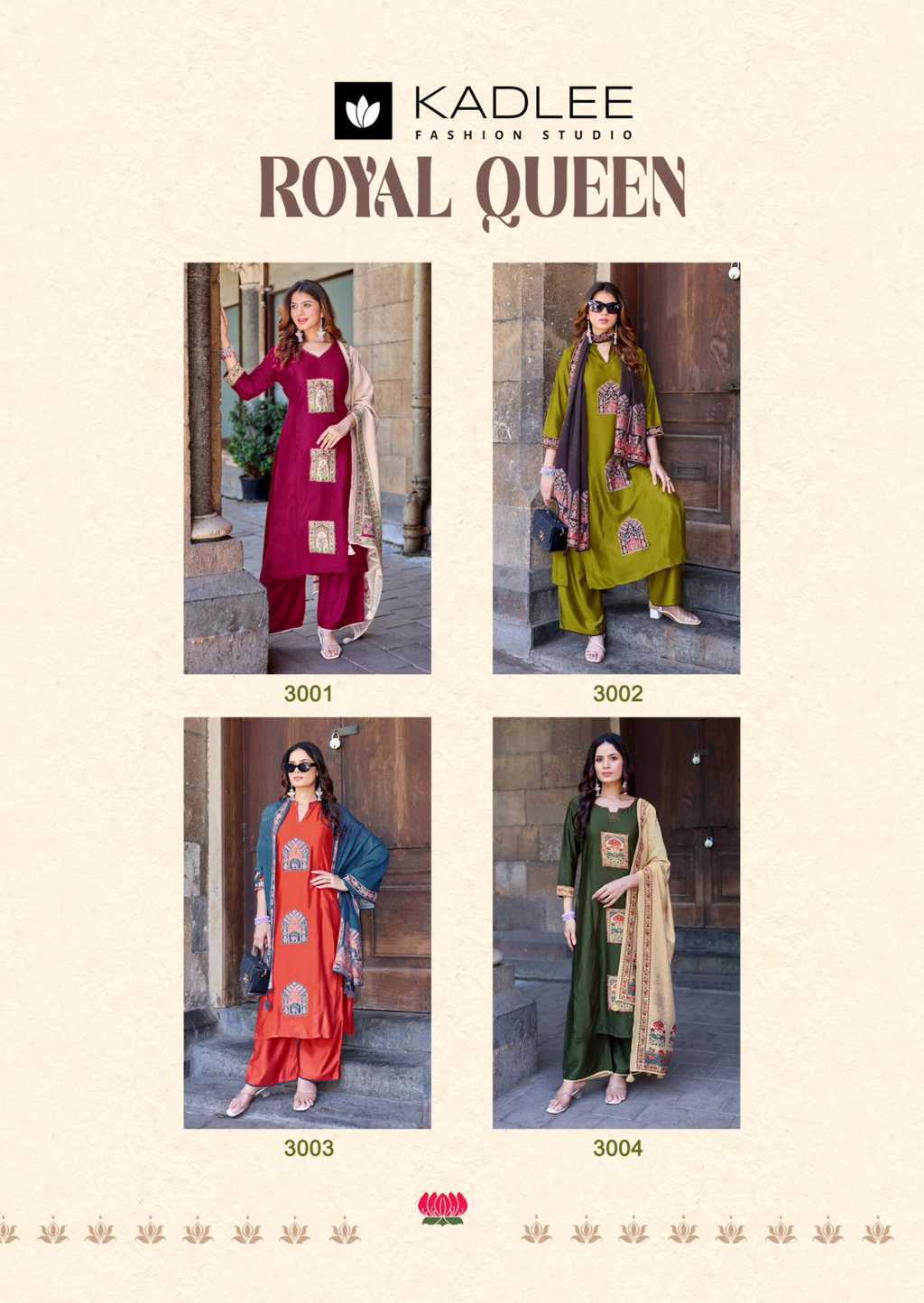 Kadlee Royal Queen Silk Kurti with Dupatta Bottom Catalog 4 Pcs (7) Kadlee Royal Queen Silk Kurti with Dupatta Bottom Catalog 4 Pcs - Image 8