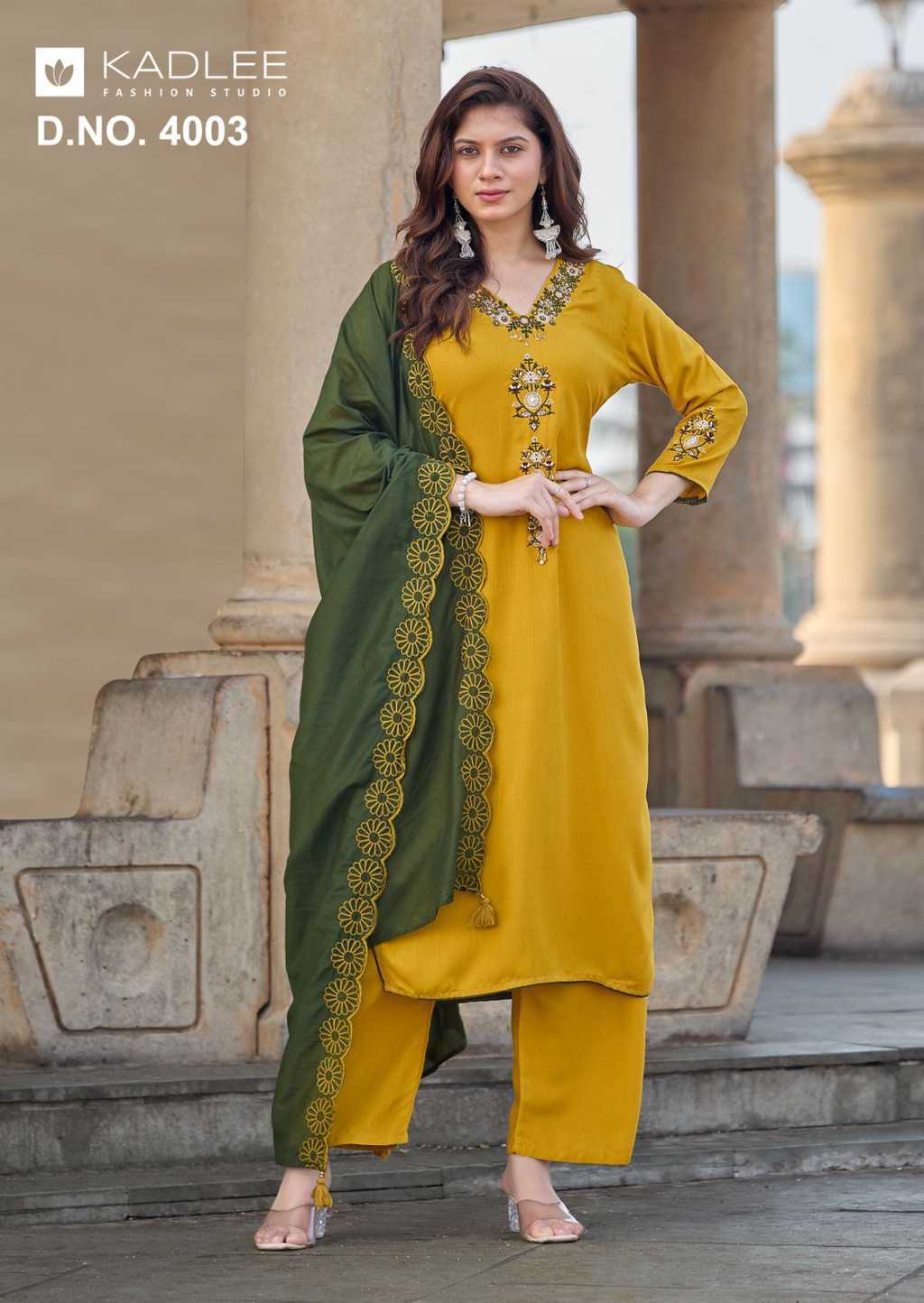 Kadlee Sangini Rayon Kurti with Dupatta Bottom Catalog 6 Pcs (5) Kadlee Sangini Rayon Kurti with Dupatta Bottom Catalog 6 Pcs - Image 6