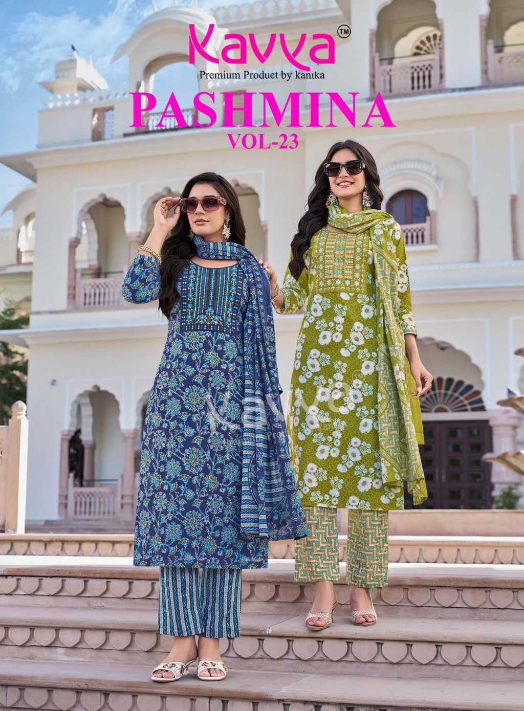 Kavya Pashmina Vol 23 Cotton Readymade Suit Catalog 10 Pcs (1) Kavya Pashmina Vol 23 Cotton Readymade Suit Catalog 10 Pcs - Image 2