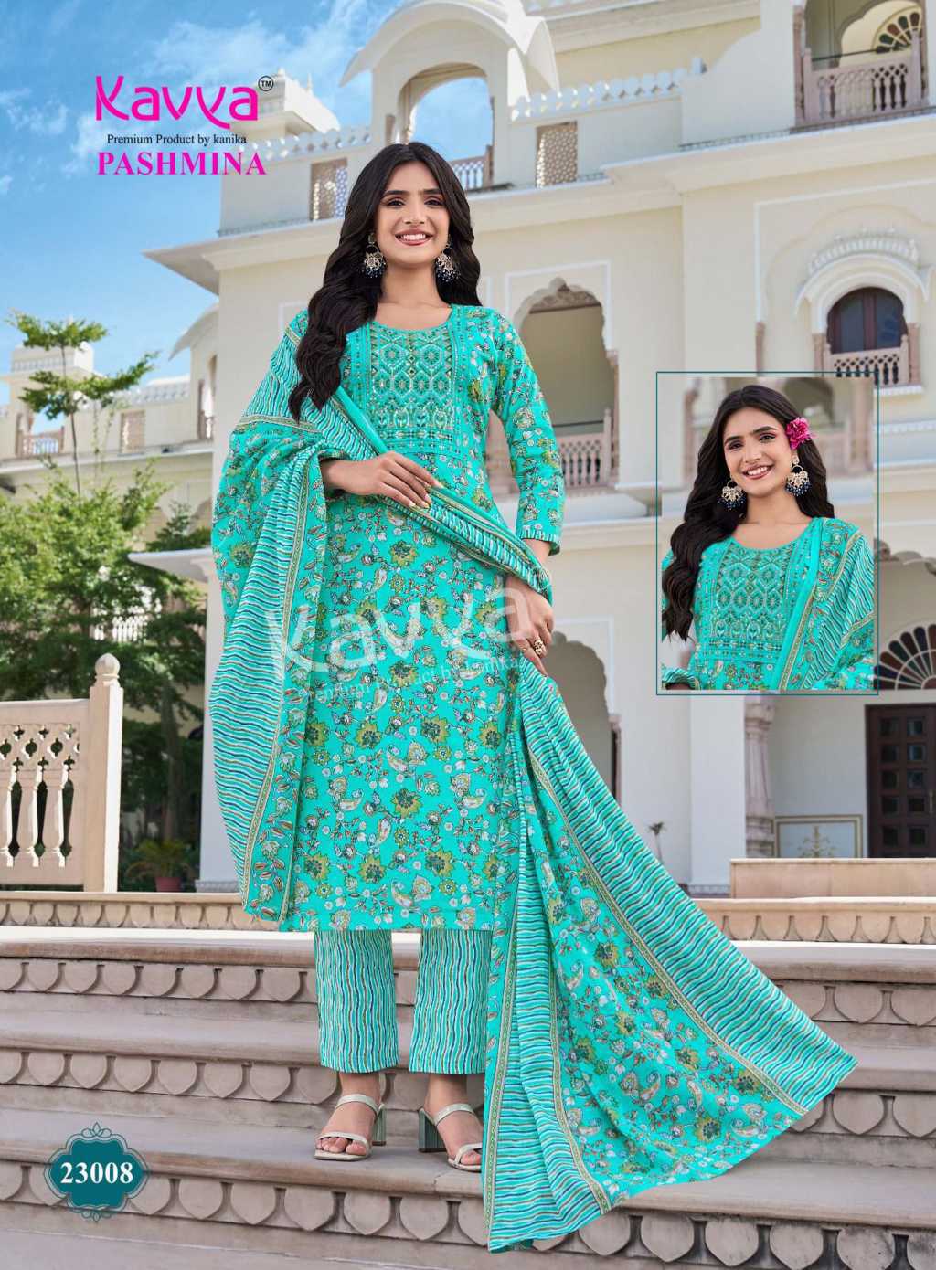 Kavya Pashmina Vol 23 Cotton Readymade Suit Catalog 10 Pcs (10) Kavya Pashmina Vol 23 Cotton Readymade Suit Catalog 10 Pcs - Image 11