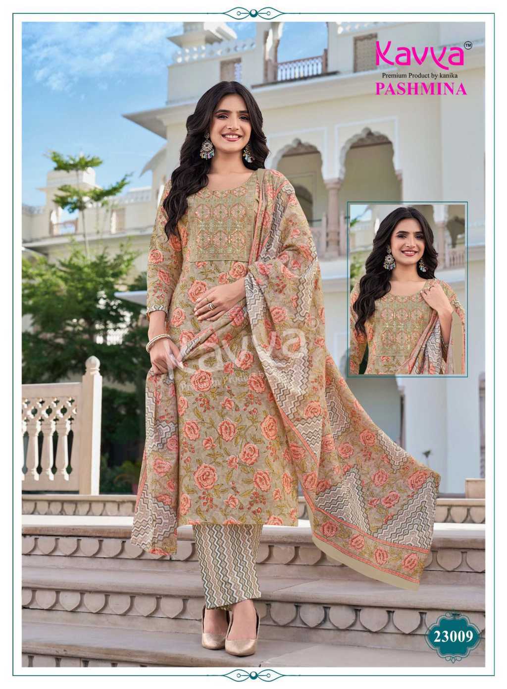 Kavya Pashmina Vol 23 Cotton Readymade Suit Catalog 10 Pcs (12) Kavya Pashmina Vol 23 Cotton Readymade Suit Catalog 10 Pcs - Image 13