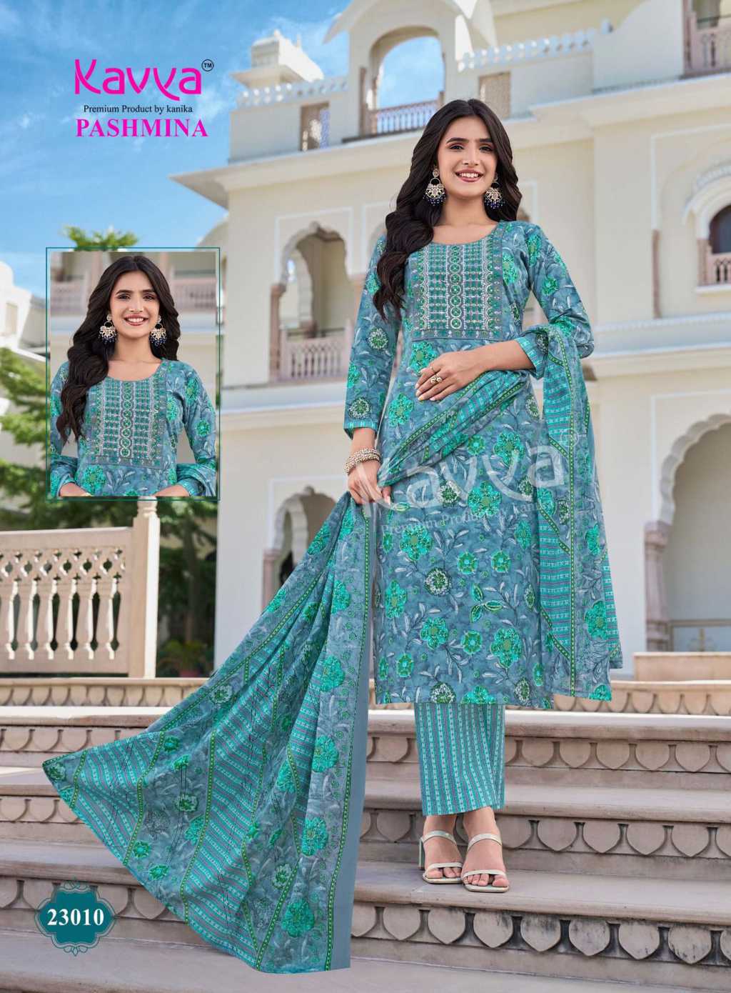 Kavya Pashmina Vol 23 Cotton Readymade Suit Catalog 10 Pcs (13) Kavya Pashmina Vol 23 Cotton Readymade Suit Catalog 10 Pcs - Image 14