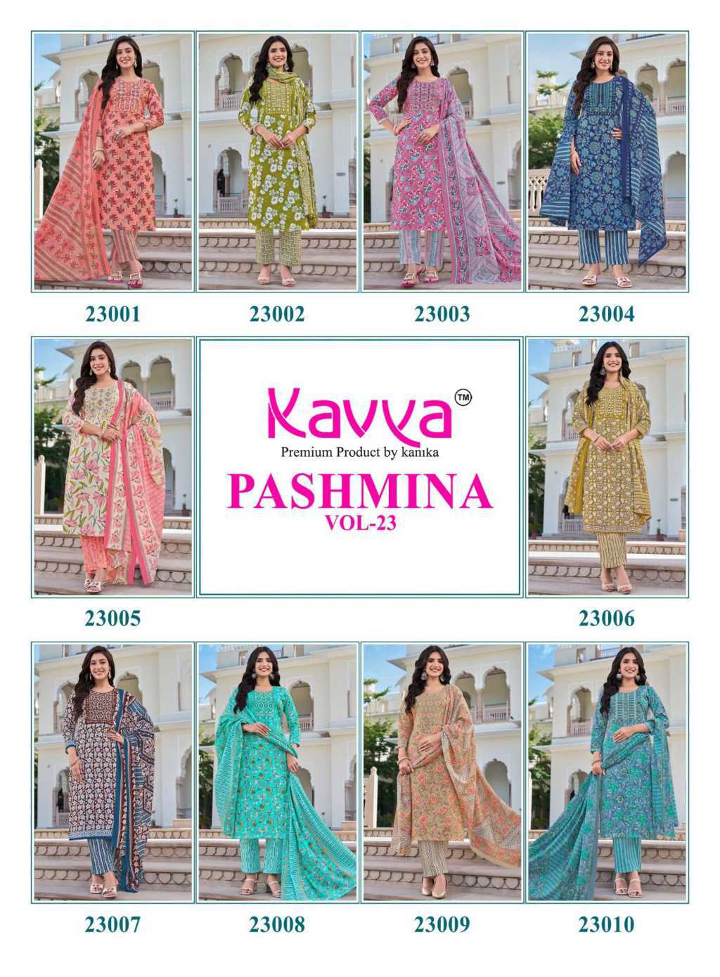 Kavya Pashmina Vol 23 Cotton Readymade Suit Catalog 10 Pcs (14) Kavya Pashmina Vol 23 Cotton Readymade Suit Catalog 10 Pcs - Image 15