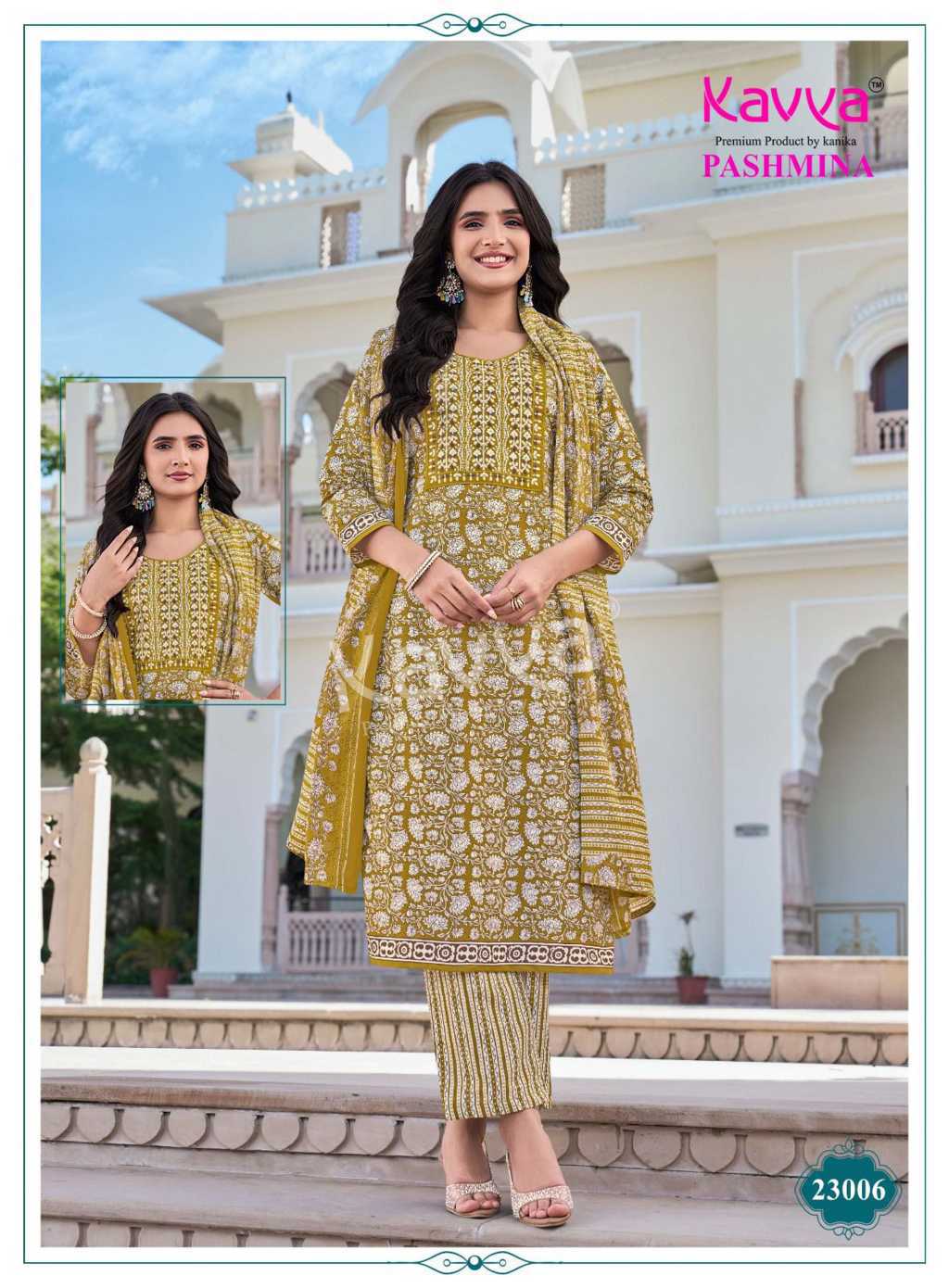 Kavya Pashmina Vol 23 Cotton Readymade Suit Catalog 10 Pcs (7) Kavya Pashmina Vol 23 Cotton Readymade Suit Catalog 10 Pcs - Image 8