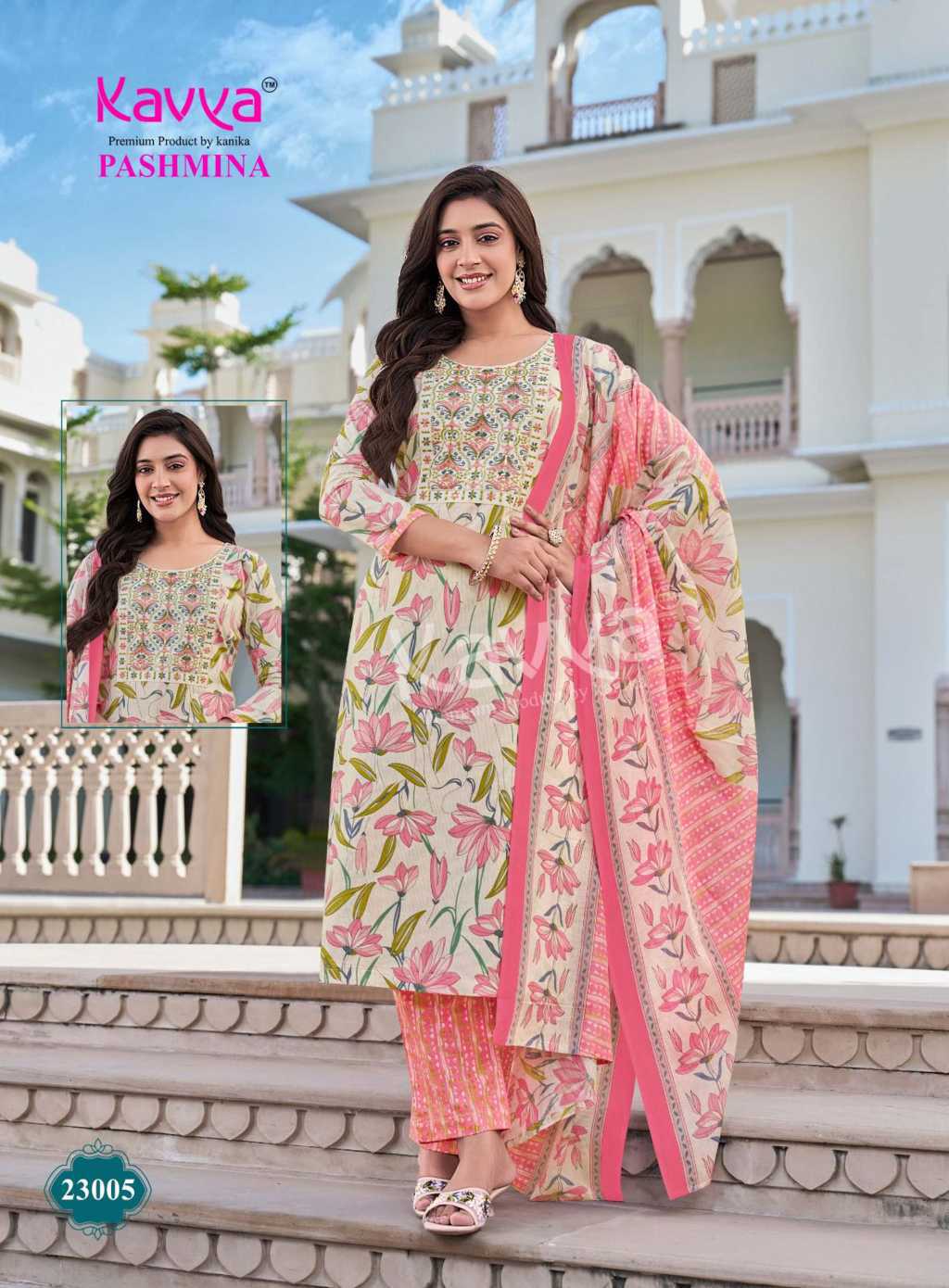 Kavya Pashmina Vol 23 Cotton Readymade Suit Catalog 10 Pcs (8) Kavya Pashmina Vol 23 Cotton Readymade Suit Catalog 10 Pcs - Image 9