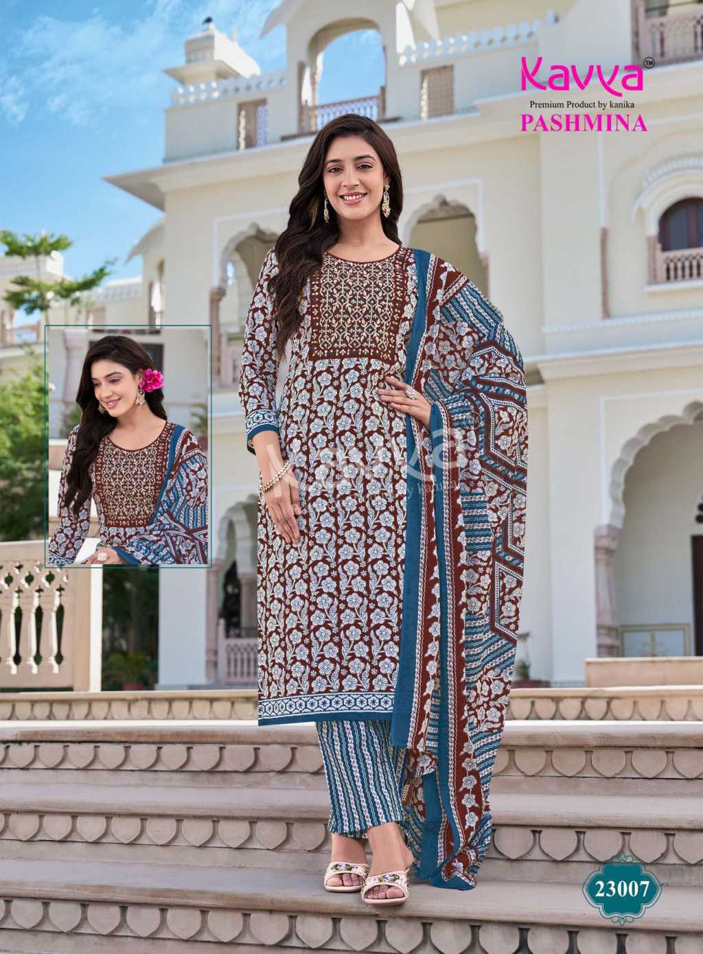 Kavya Pashmina Vol 23 Cotton Readymade Suit Catalog 10 Pcs (9) Kavya Pashmina Vol 23 Cotton Readymade Suit Catalog 10 Pcs - Image 10
