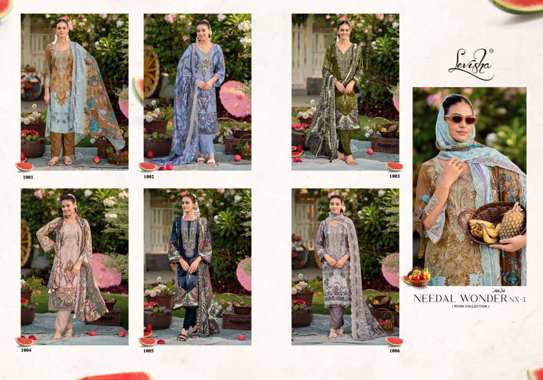 Levisha Needal Wonder NX Vol 3 Rayon Salwar Suit Catalog 6 Pcs (13) Levisha Needal Wonder NX Vol 3 Rayon Salwar Suit Catalog 6 Pcs - Image 14