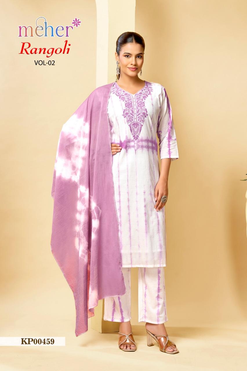 Meher Rangoli Vol 2 Cotton Kurti with Dupatta Bottom Catalog 6 Pcs (2) Meher Rangoli Vol 2 Cotton Kurti with Dupatta Bottom Catalog 6 Pcs - Image 3