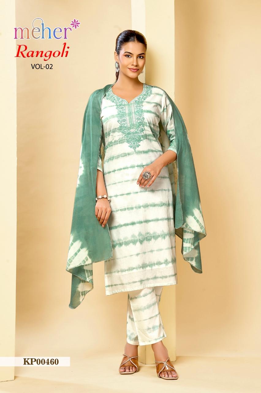 Meher Rangoli Vol 2 Cotton Kurti with Dupatta Bottom Catalog 6 Pcs (3) Meher Rangoli Vol 2 Cotton Kurti with Dupatta Bottom Catalog 6 Pcs - Image 4