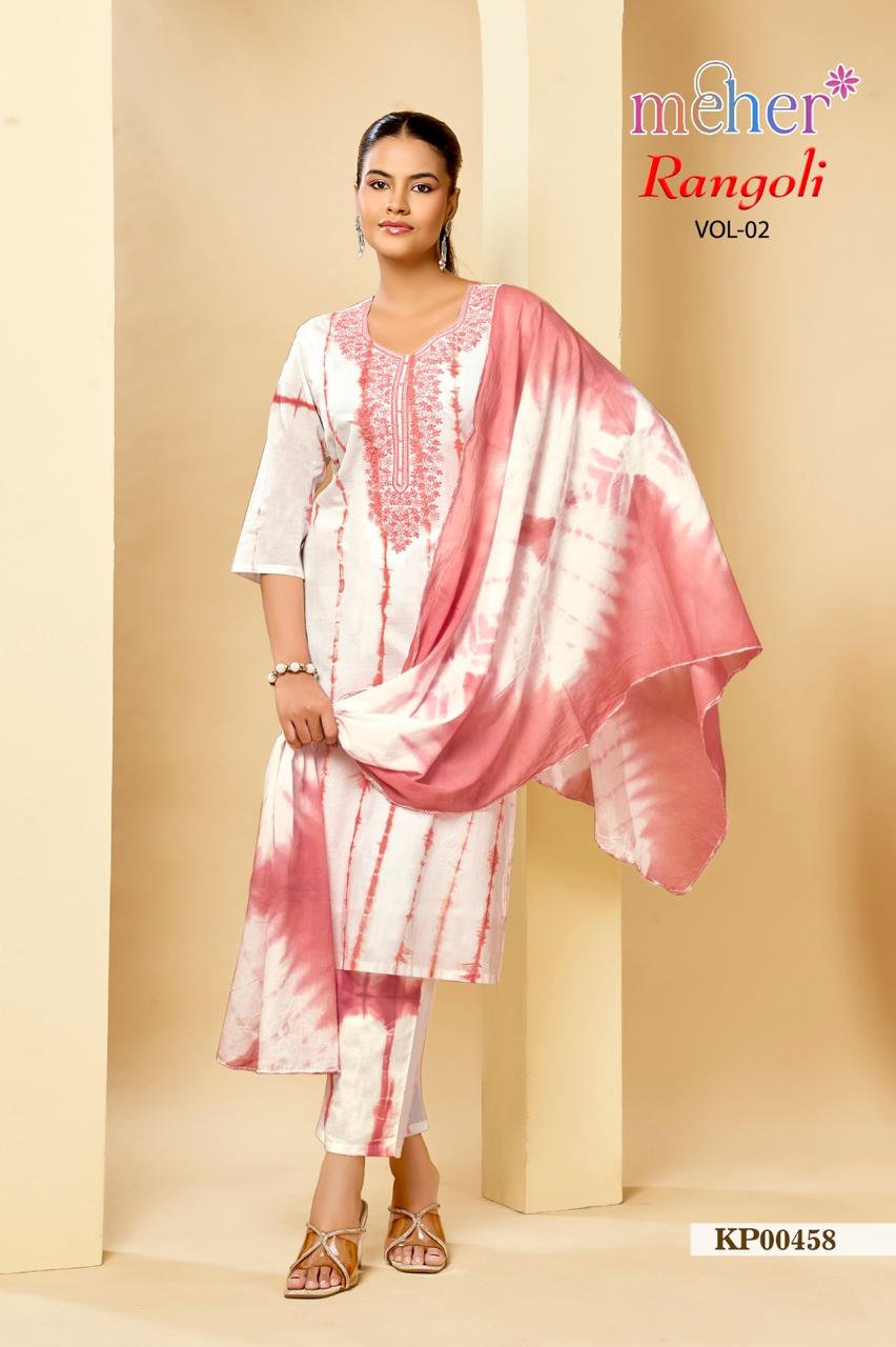 Meher Rangoli Vol 2 Cotton Kurti with Dupatta Bottom Catalog 6 Pcs (4) Meher Rangoli Vol 2 Cotton Kurti with Dupatta Bottom Catalog 6 Pcs - Image 5