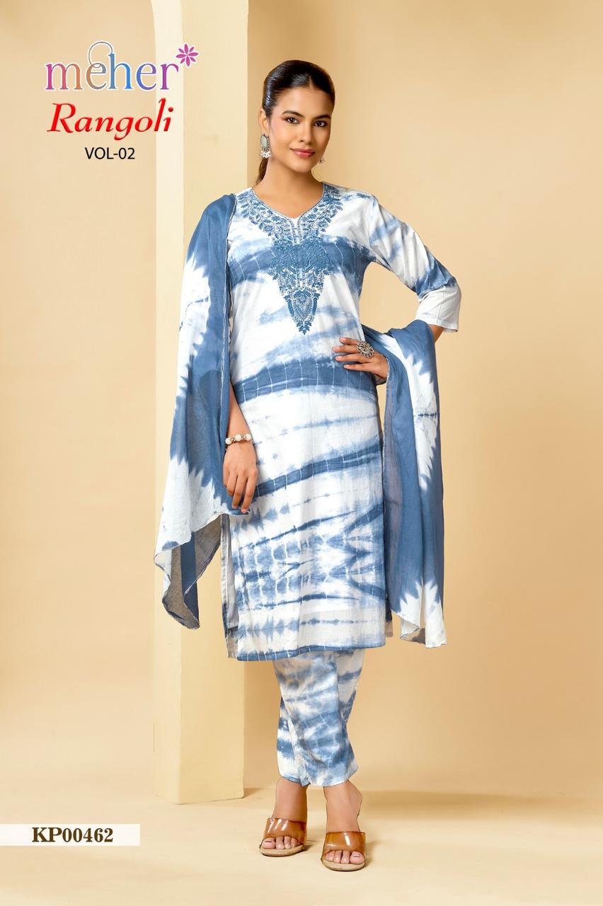 Meher Rangoli Vol 2 Cotton Kurti with Dupatta Bottom Catalog 6 Pcs (5) Meher Rangoli Vol 2 Cotton Kurti with Dupatta Bottom Catalog 6 Pcs - Image 6
