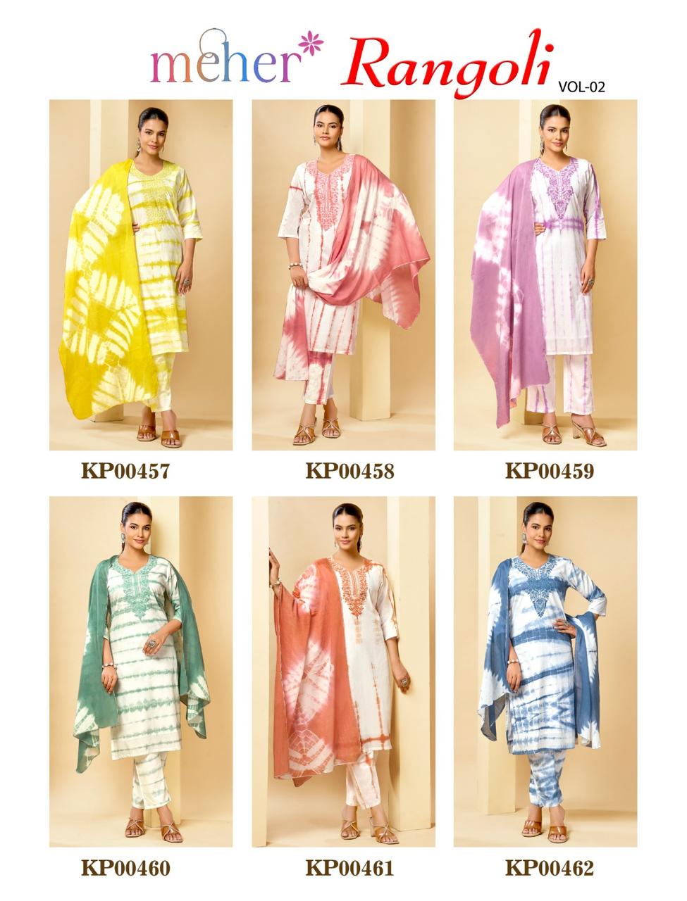 Meher Rangoli Vol 2 Cotton Kurti with Dupatta Bottom Catalog 6 Pcs (7) Meher Rangoli Vol 2 Cotton Kurti with Dupatta Bottom Catalog 6 Pcs - Image 8