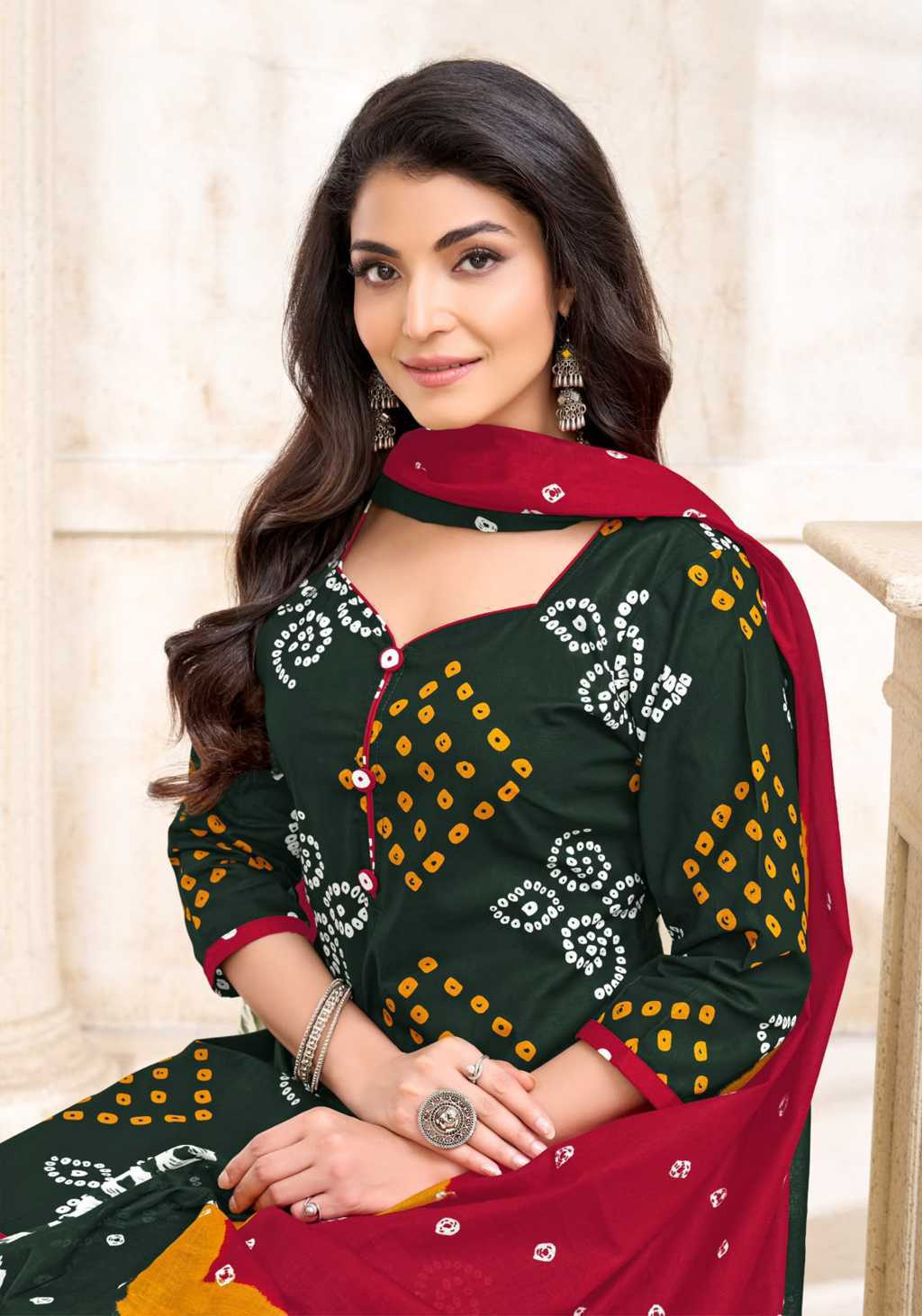 Miss World Choice Bandhani Special Vol 21 Cotton Readymade Suit Catalog 10 Pcs (1) Miss World Choice Bandhani Special Vol 21 Cotton Readymade Suit Catalog 10 Pcs - Image 2