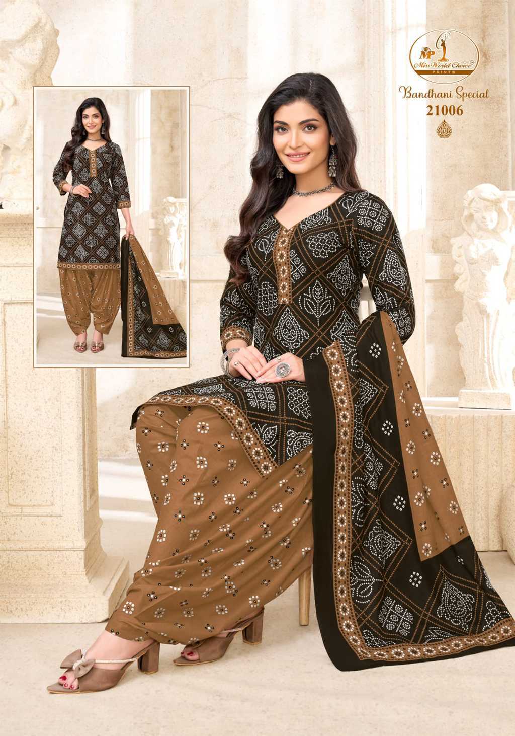 Miss World Choice Bandhani Special Vol 21 Cotton Readymade Suit Catalog 10 Pcs (10) Miss World Choice Bandhani Special Vol 21 Cotton Readymade Suit Catalog 10 Pcs - Image 11