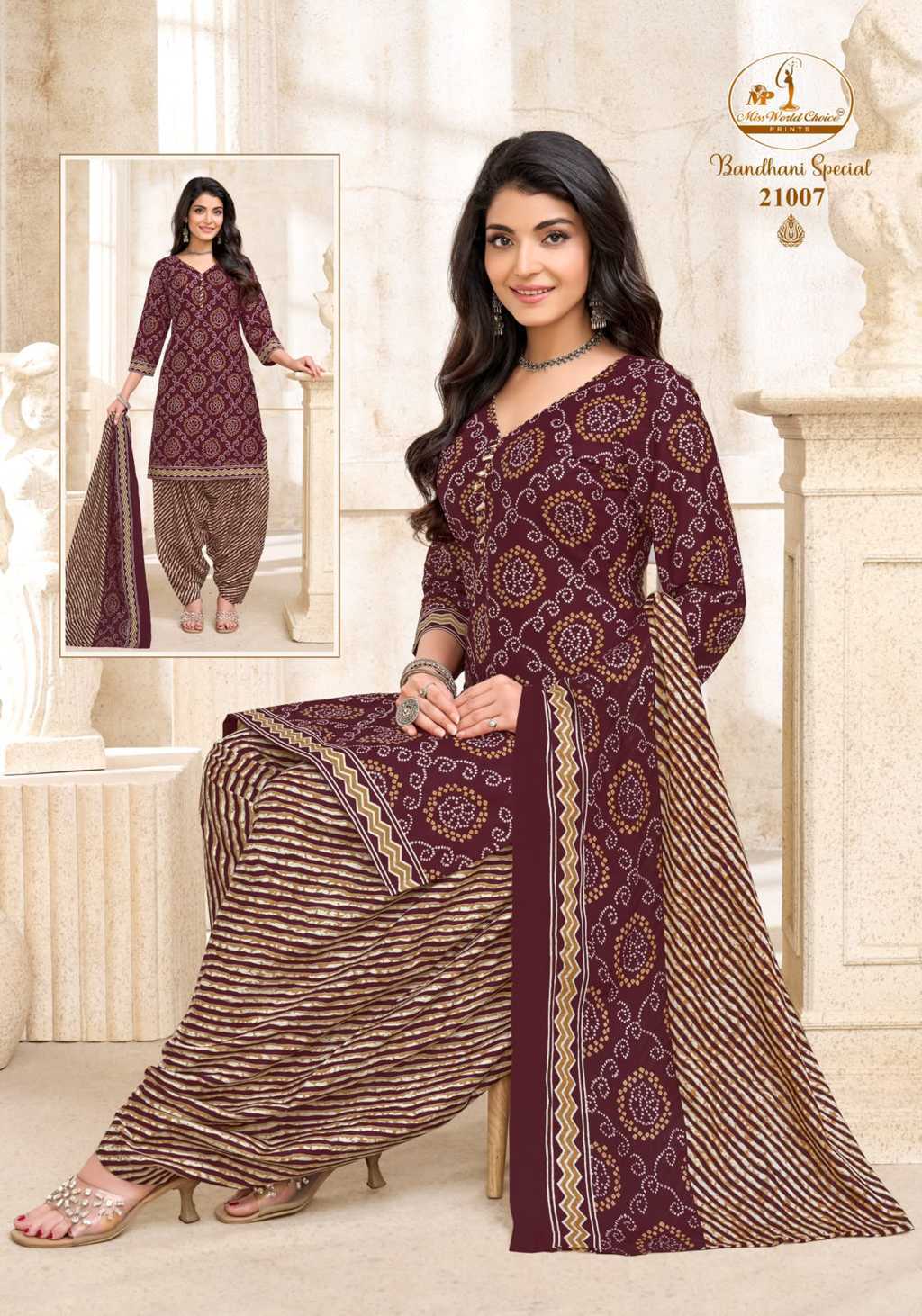 Miss World Choice Bandhani Special Vol 21 Cotton Readymade Suit Catalog 10 Pcs (12) Miss World Choice Bandhani Special Vol 21 Cotton Readymade Suit Catalog 10 Pcs - Image 13