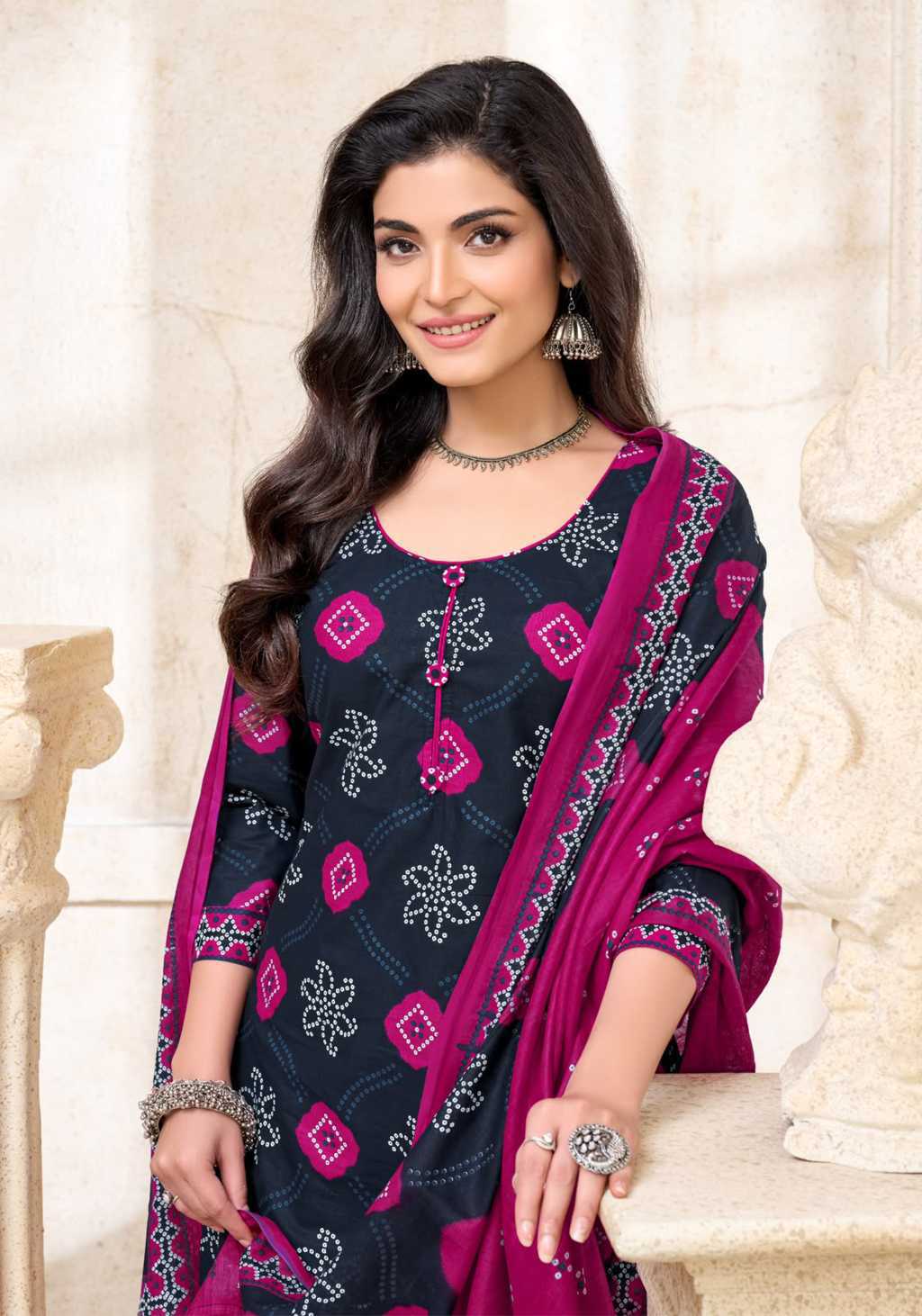 Miss World Choice Bandhani Special Vol 21 Cotton Readymade Suit Catalog 10 Pcs (13) Miss World Choice Bandhani Special Vol 21 Cotton Readymade Suit Catalog 10 Pcs - Image 14