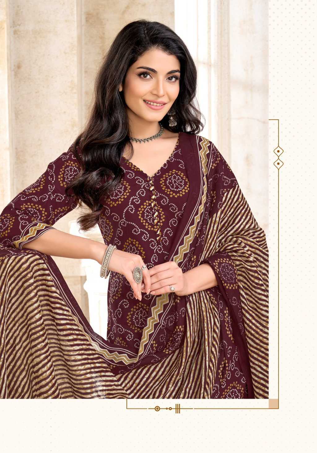 Miss World Choice Bandhani Special Vol 21 Cotton Readymade Suit Catalog 10 Pcs (15) Miss World Choice Bandhani Special Vol 21 Cotton Readymade Suit Catalog 10 Pcs - Image 16