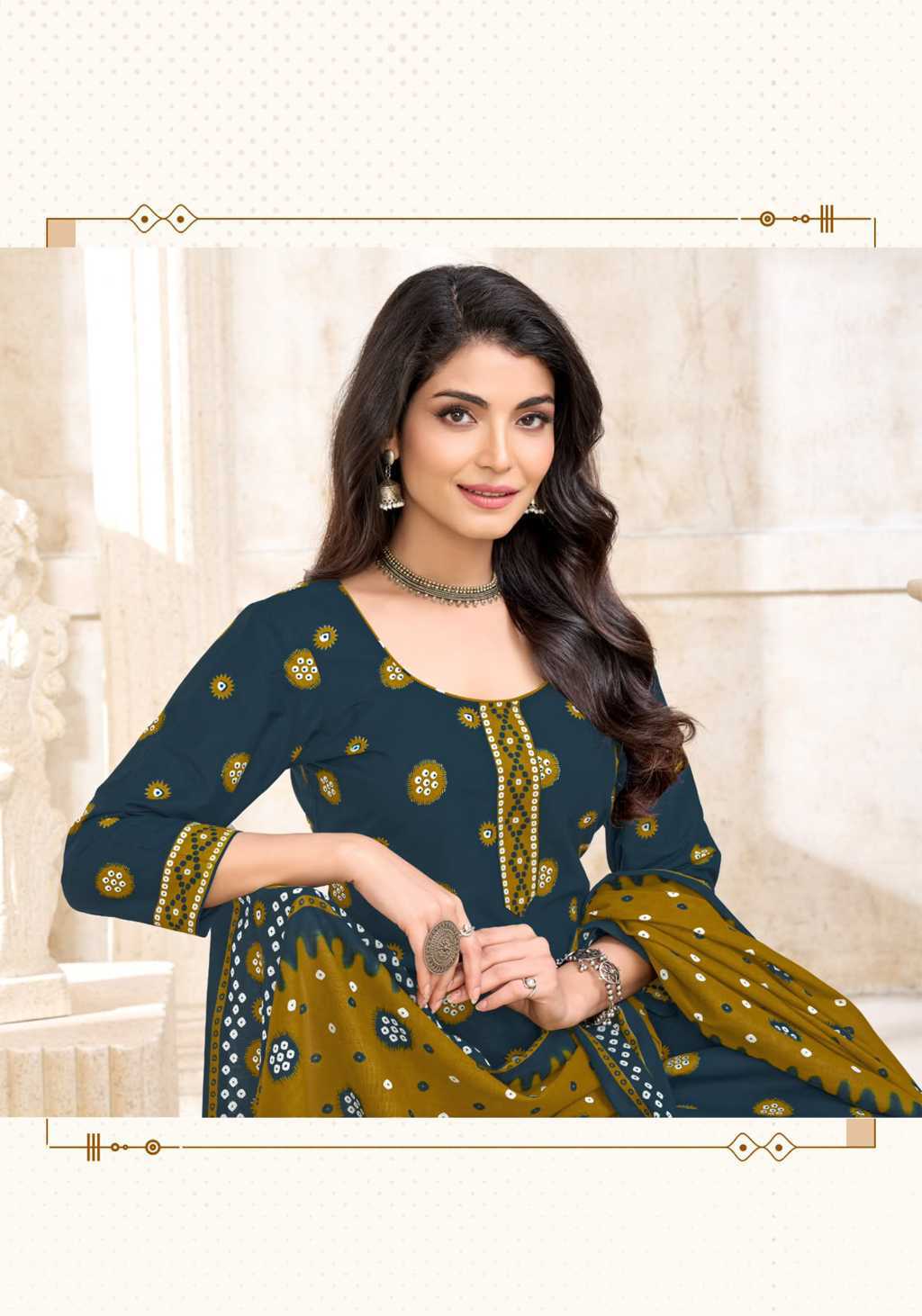Miss World Choice Bandhani Special Vol 21 Cotton Readymade Suit Catalog 10 Pcs (18) Miss World Choice Bandhani Special Vol 21 Cotton Readymade Suit Catalog 10 Pcs - Image 19