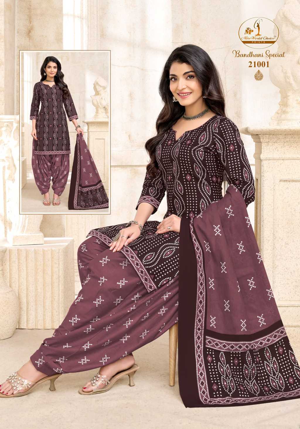Miss World Choice Bandhani Special Vol 21 Cotton Readymade Suit Catalog 10 Pcs (7) Miss World Choice Bandhani Special Vol 21 Cotton Readymade Suit Catalog 10 Pcs - Image 8