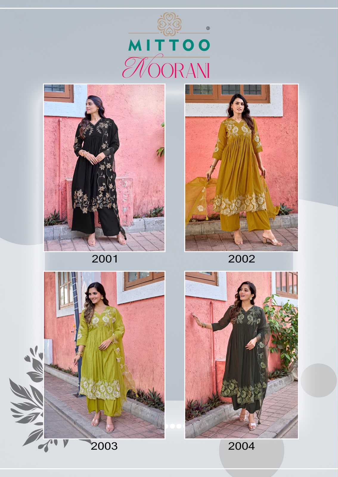 Mittoo Noorani Kurti with Dupatta Bottom Chanderi Catalog 4 Pcs (7) Mittoo Noorani Kurti with Dupatta Bottom Chanderi Catalog 4 Pcs - Image 8