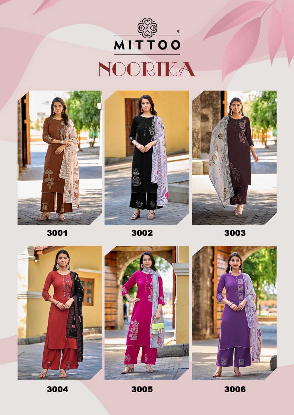 Mittoo Noorika Rayon Kurti with Dupatta Bottom Catalog 6 Pcs (11) Mittoo Noorika Rayon Kurti with Dupatta Bottom Catalog 6 Pcs - Image 12