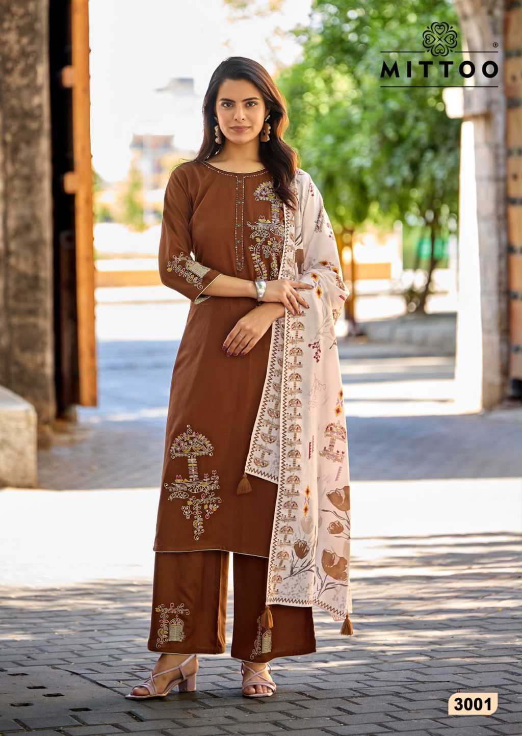 Mittoo Noorika Rayon Kurti with Dupatta Bottom Catalog 6 Pcs (2) Mittoo Noorika Rayon Kurti with Dupatta Bottom Catalog 6 Pcs - Image 3