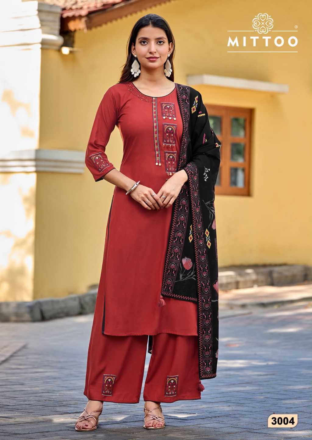 Mittoo Noorika Rayon Kurti with Dupatta Bottom Catalog 6 Pcs (6) Mittoo Noorika Rayon Kurti with Dupatta Bottom Catalog 6 Pcs - Image 7