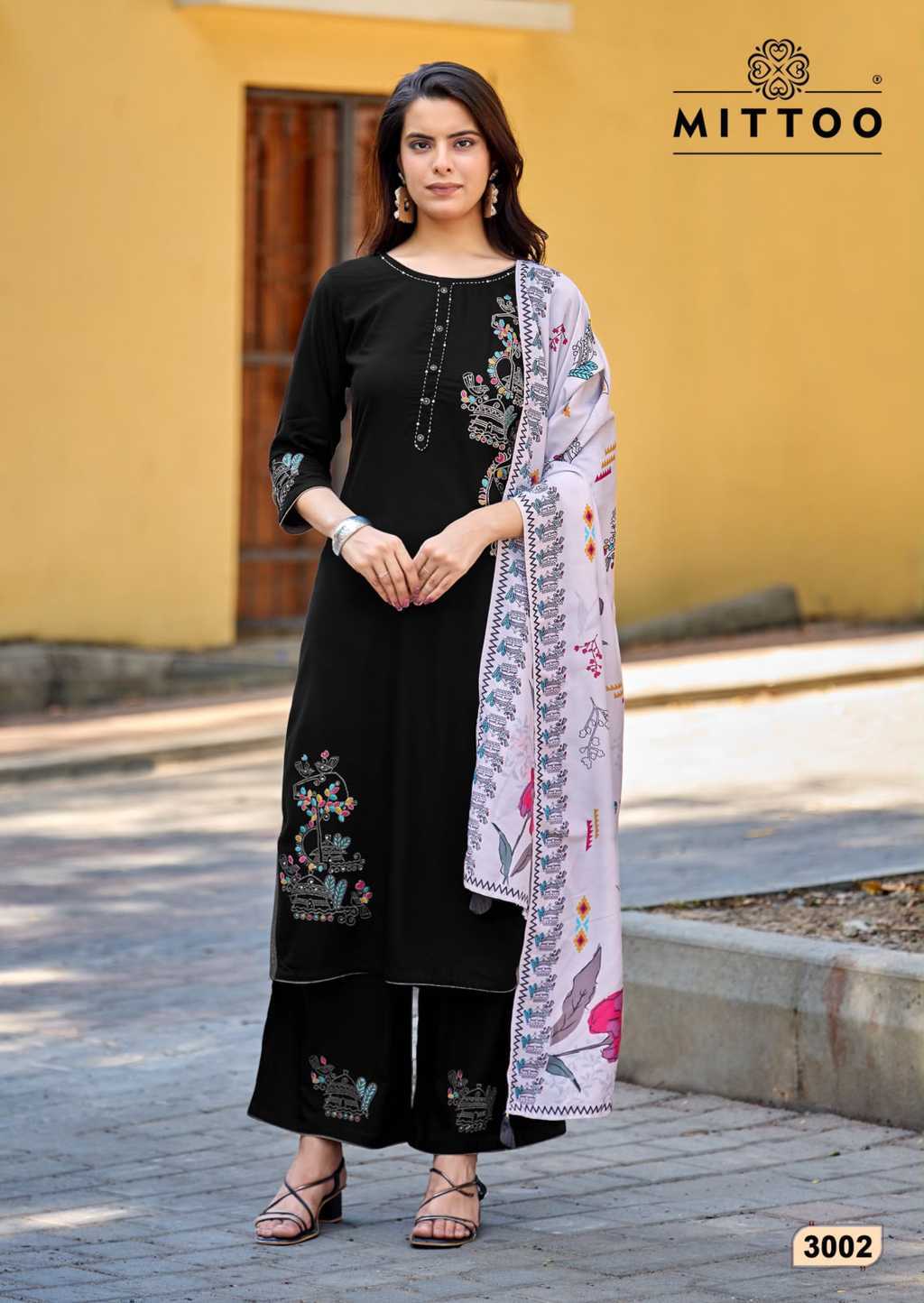 Mittoo Noorika Rayon Kurti with Dupatta Bottom Catalog 6 Pcs (8) Mittoo Noorika Rayon Kurti with Dupatta Bottom Catalog 6 Pcs - Image 9