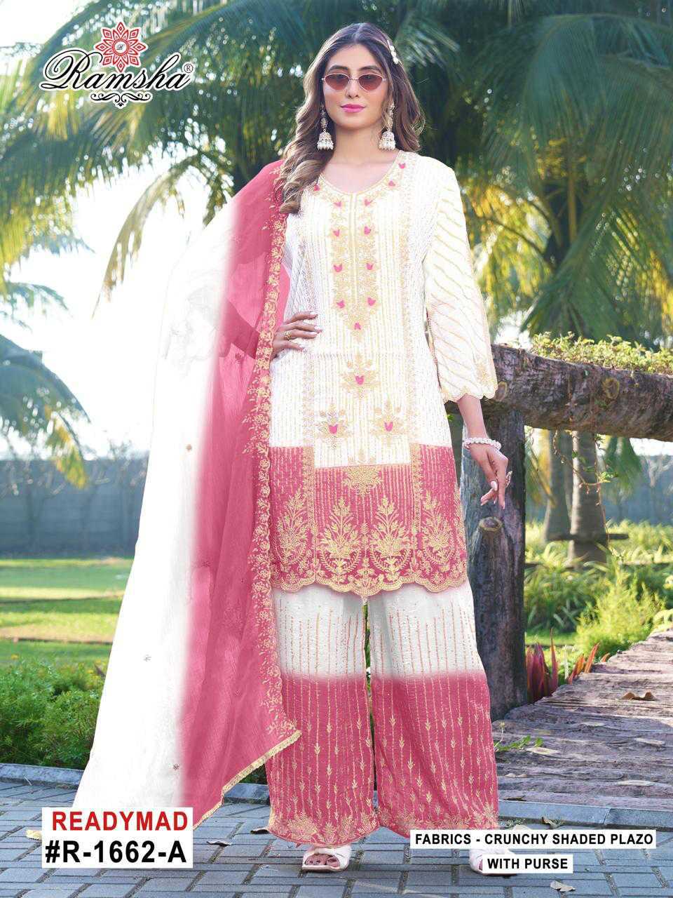 Ramsha R 1662 NX A-D with Purse Fancy Readymade Salwar Suit Catalog 4 Pcs (2) Ramsha R 1662 NX A-D with Purse Fancy Readymade Salwar Suit Catalog 4 Pcs - Image 3