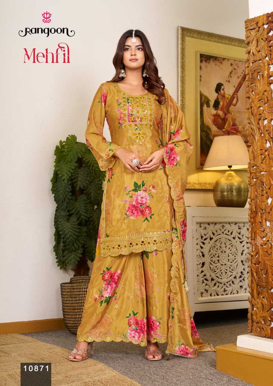 Rangoon Mehfil by Kessi Chinon Readymade Salwar Suit Catalog 4 Pcs (11) Rangoon Mehfil by Kessi Chinon Readymade Salwar Suit Catalog 4 Pcs - Image 12