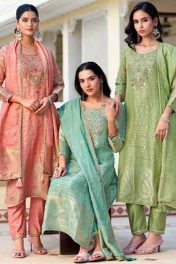 Rangoon Ruby by Kessi Organza Readymade Salwar Suit Catalog 4 Pcs
