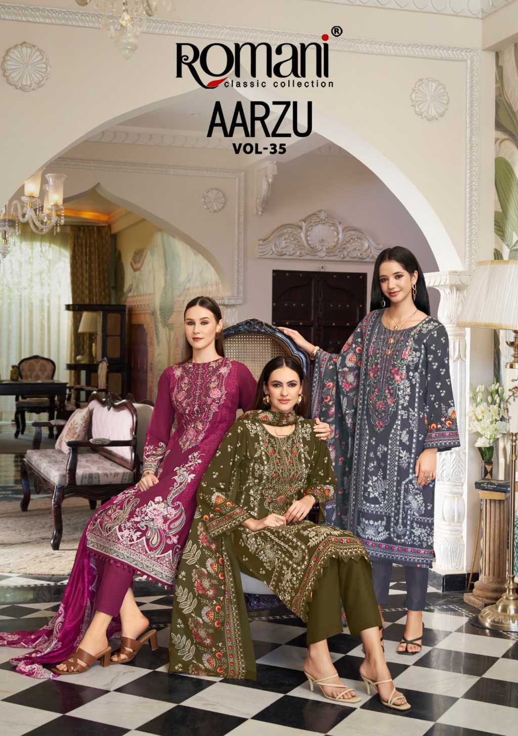 Romani Aarzu Vol 35 Cotton Salwar Suit Catalog 8 Pcs (1) Romani Aarzu Vol 35 Cotton Salwar Suit Catalog 8 Pcs - Image 2
