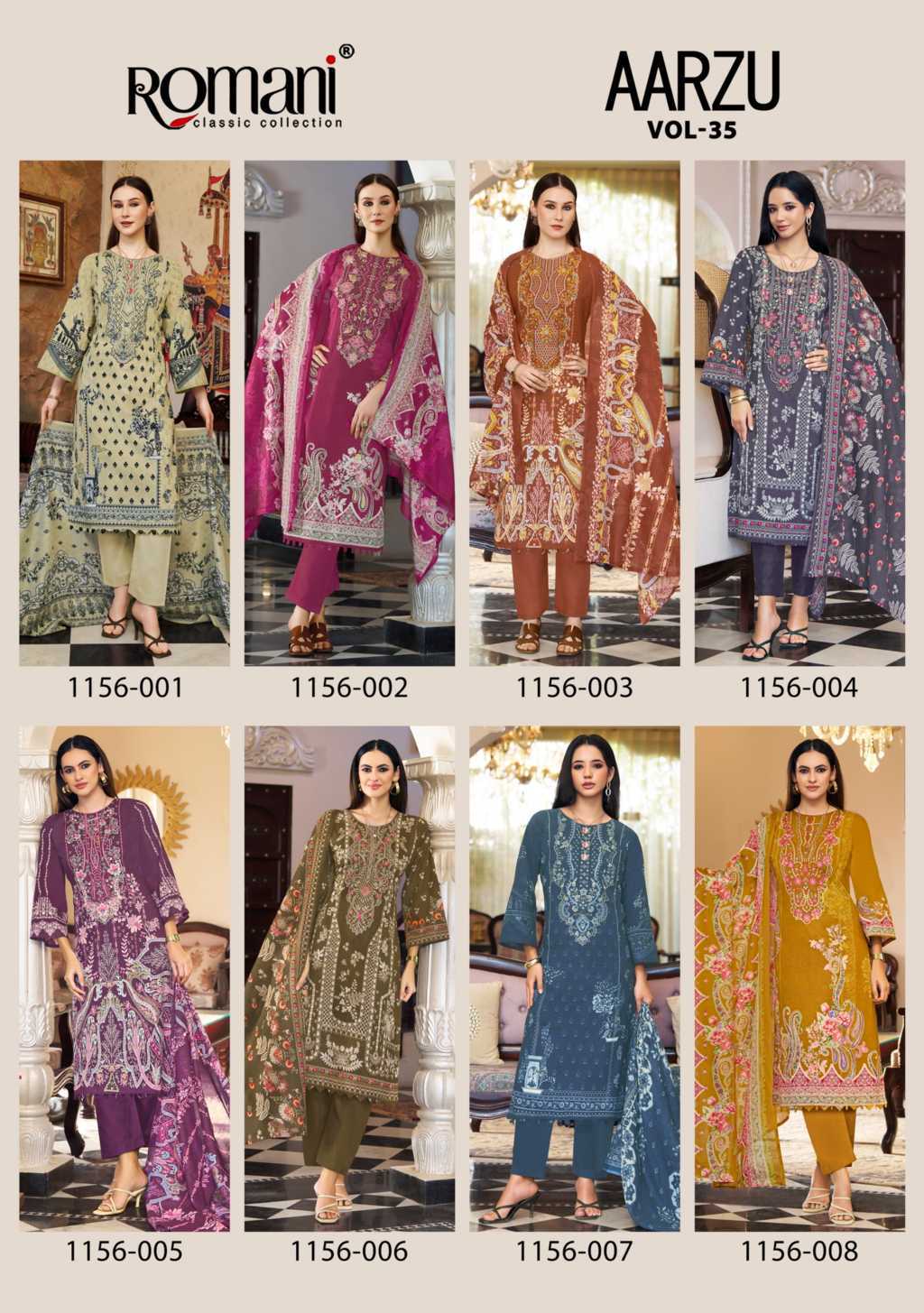 Romani Aarzu Vol 35 Cotton Salwar Suit Catalog 8 Pcs (14) Romani Aarzu Vol 35 Cotton Salwar Suit Catalog 8 Pcs - Image 15