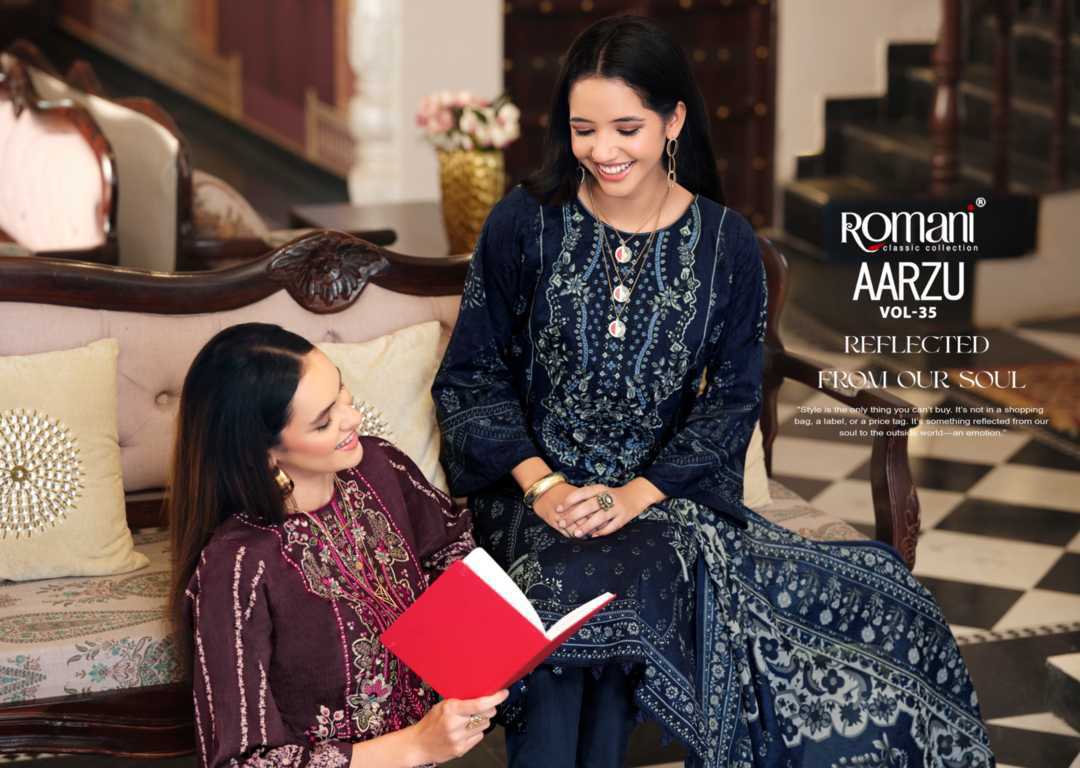 Romani Aarzu Vol 35 Cotton Salwar Suit Catalog 8 Pcs (6) Romani Aarzu Vol 35 Cotton Salwar Suit Catalog 8 Pcs - Image 7