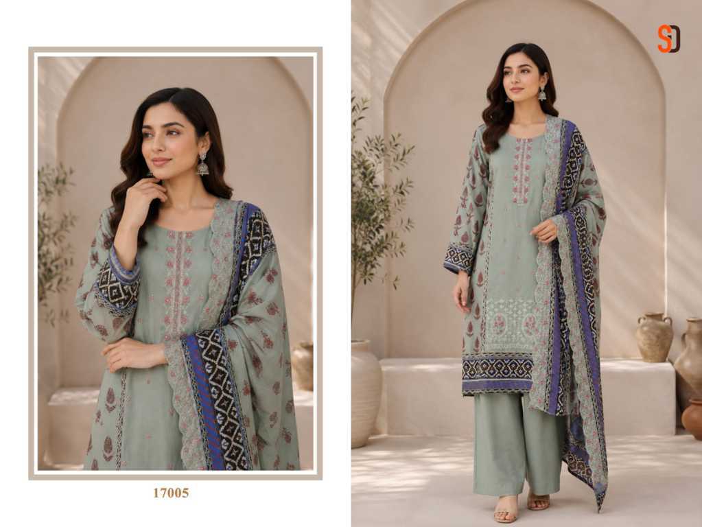 Shraddha Bin Saeed Lawn Collection Vol 17 Salwar Suit Catalog 6 Pcs (4) Shraddha Bin Saeed Lawn Collection Vol 17 Salwar Suit Catalog 6 Pcs - Image 5