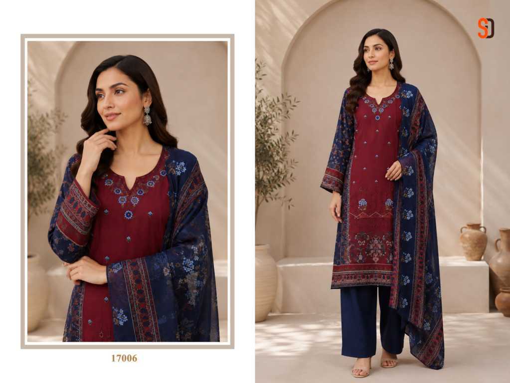 Shraddha Bin Saeed Lawn Collection Vol 17 Salwar Suit Catalog 6 Pcs (6) Shraddha Bin Saeed Lawn Collection Vol 17 Salwar Suit Catalog 6 Pcs - Image 7