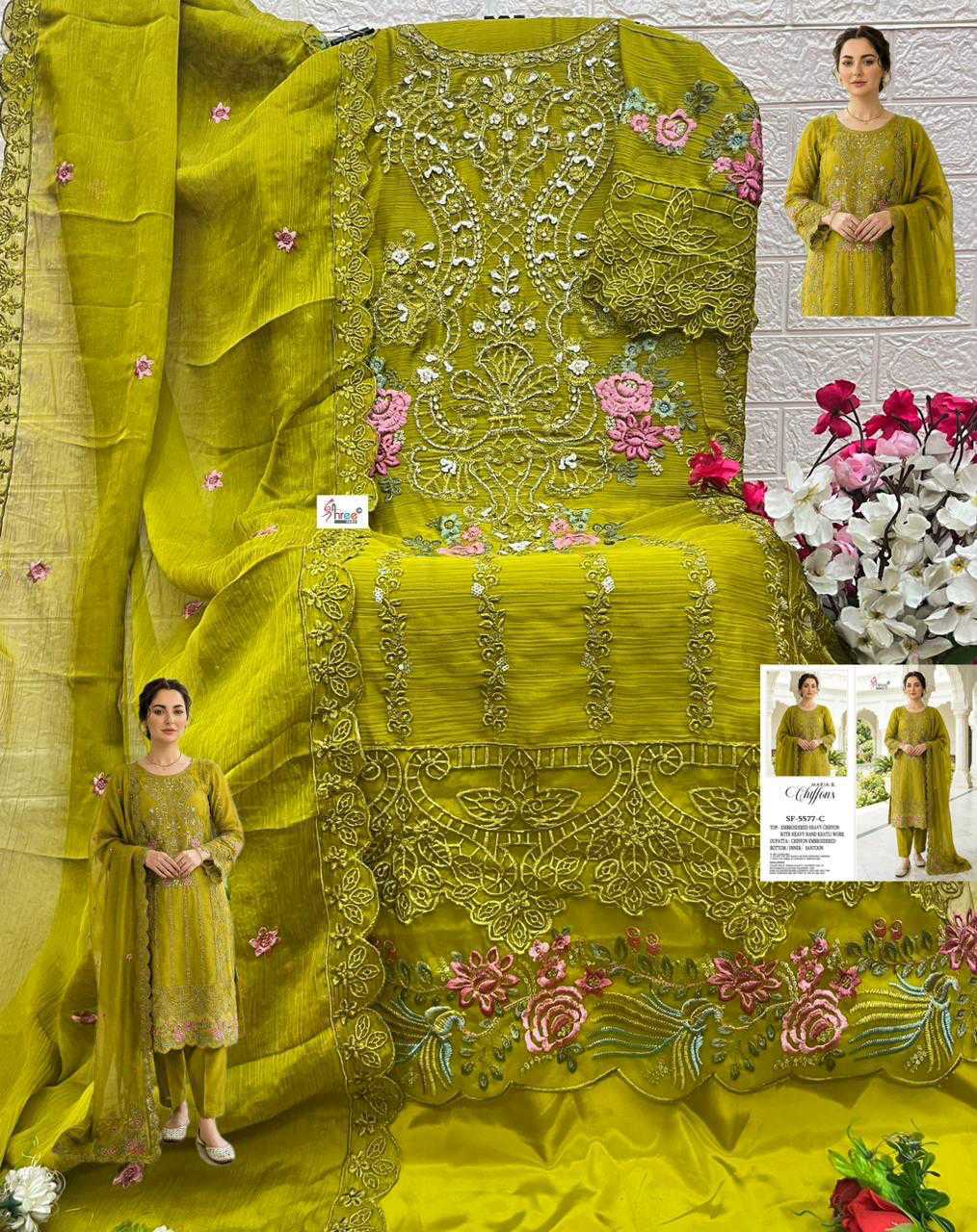 Shree Fabs Chiffons SF 5587 A-D Chiffon Salwar Suit Catalog 4 Pcs (4) Shree Fabs Chiffons SF 5587 A-D Chiffon Salwar Suit Catalog 4 Pcs - Image 5
