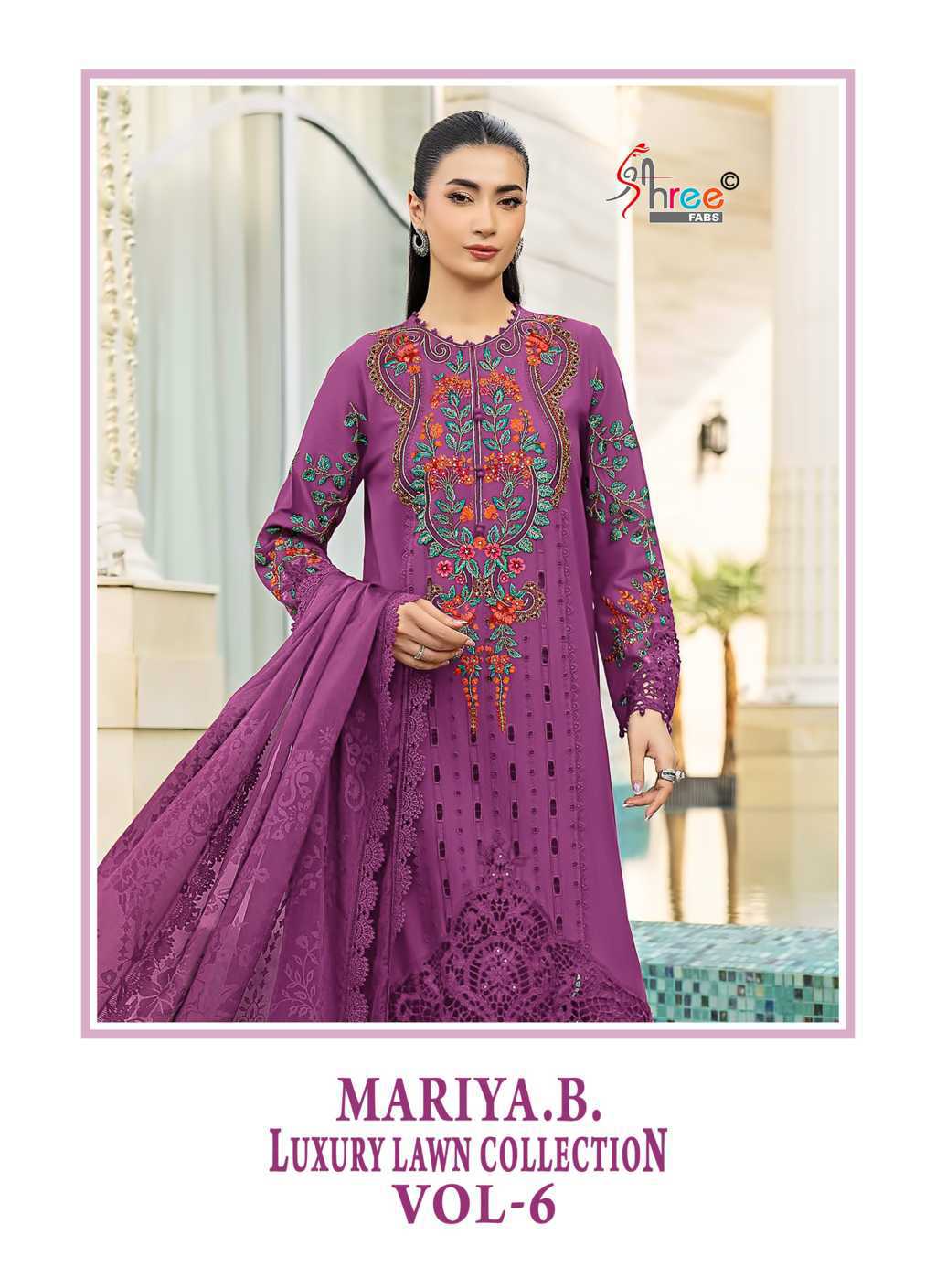 Shree Fabs Mariya B Luxury Lawn Collection Vol 6 Chiffon Cotton Salwar Suit Catalog 6 Pcs (1) Shree Fabs Mariya B Luxury Lawn Collection Vol 6 Chiffon Cotton Salwar Suit Catalog 6 Pcs - Image 2