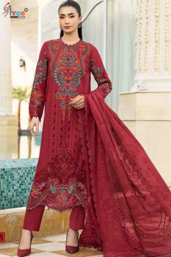 Shree Fabs Mariya B Luxury Lawn Collection Vol 6 Chiffon Cotton Salwar Suit Catalog 6 Pcs