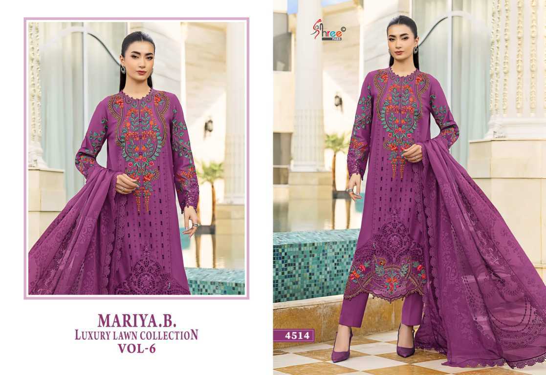 Shree Fabs Mariya B Luxury Lawn Collection Vol 6 Chiffon Cotton Salwar Suit Catalog 6 Pcs (7) Shree Fabs Mariya B Luxury Lawn Collection Vol 6 Chiffon Cotton Salwar Suit Catalog 6 Pcs - Image 8