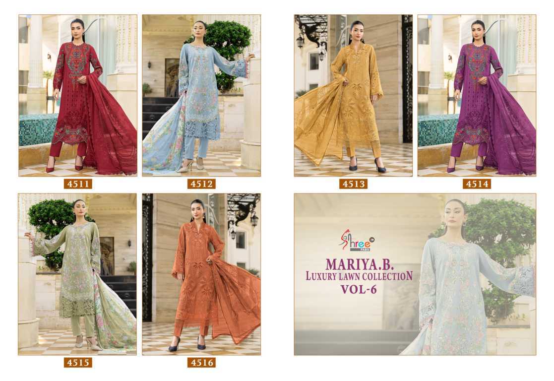 Shree Fabs Mariya B Luxury Lawn Collection Vol 6 Chiffon Cotton Salwar Suit Catalog 6 Pcs (8) Shree Fabs Mariya B Luxury Lawn Collection Vol 6 Chiffon Cotton Salwar Suit Catalog 6 Pcs - Image 9
