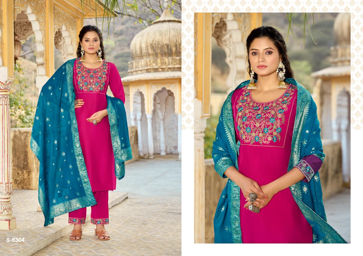 Subhash Sudiksha Silk Readymade Salwar Suit Catalog 4 Pcs (3) Subhash Sudiksha Silk Readymade Salwar Suit Catalog 4 Pcs - Image 4