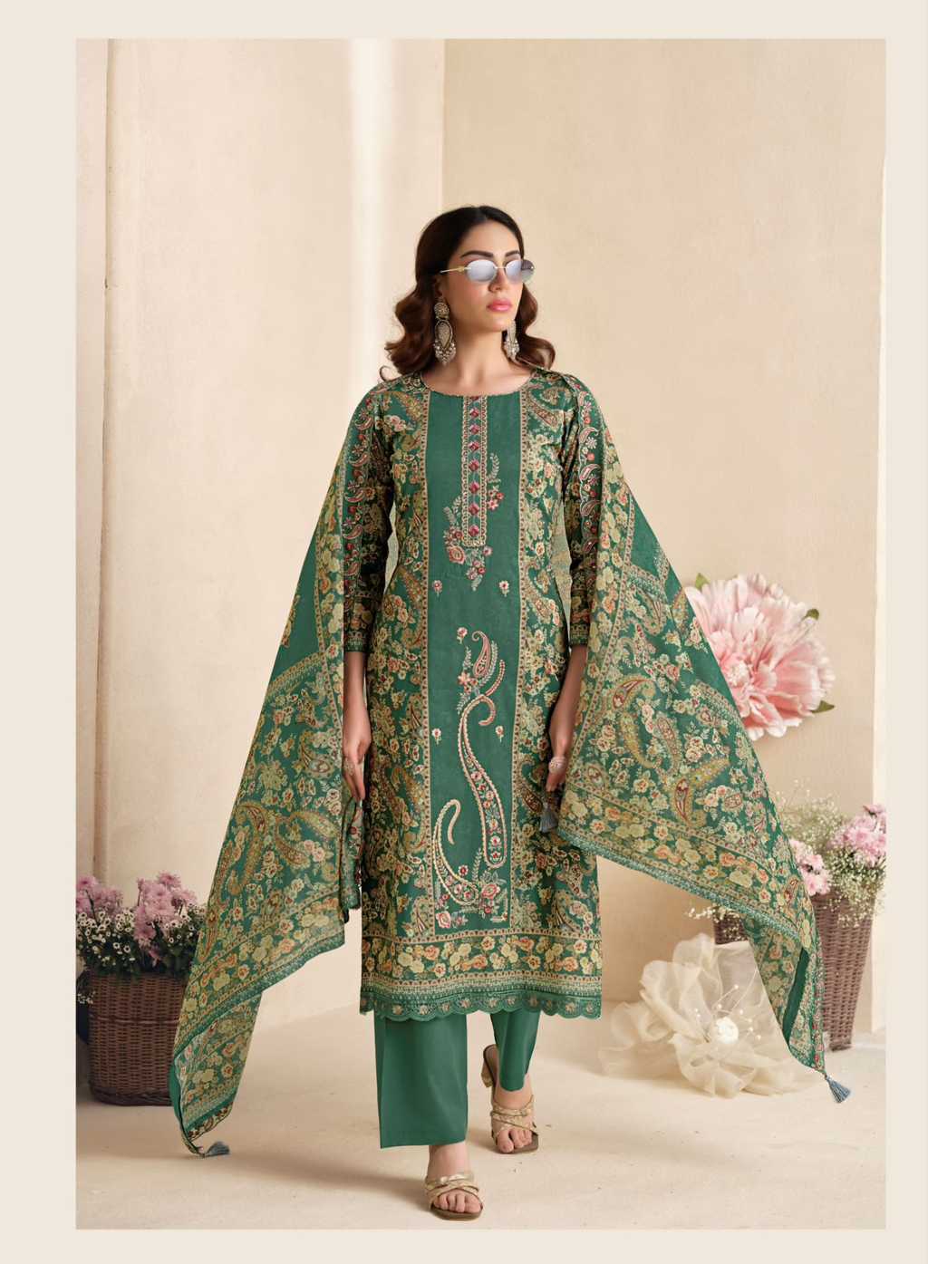 The Heritage Shop Zaira Cotton Salwar Suit Catalog 4 Pcs (10) The Heritage Shop Zaira Cotton Salwar Suit Catalog 4 Pcs - Image 11